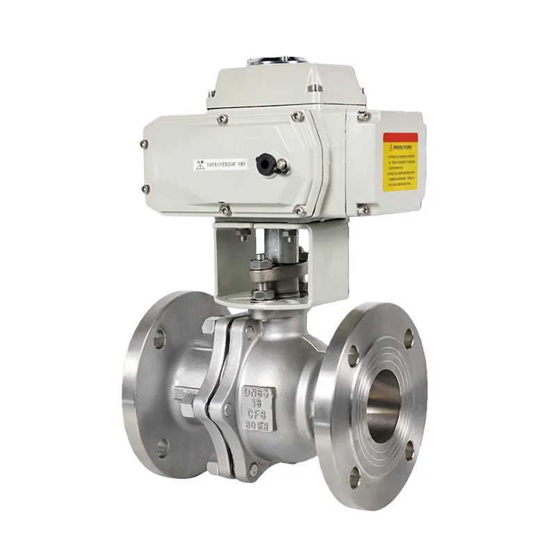 Eletriki igwe anaghị agba nchara Flanged Ball Valve