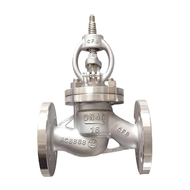 Igwe anaghị agba nchara 304 Flanged Globe Valve